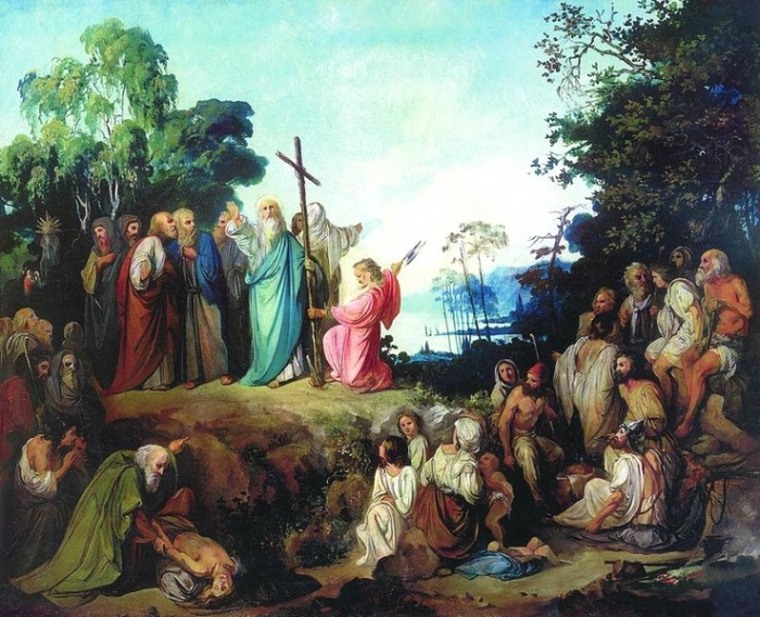 Н.Ломтев. Апостол Андрей Первозванный водружает крест на горах Киевских